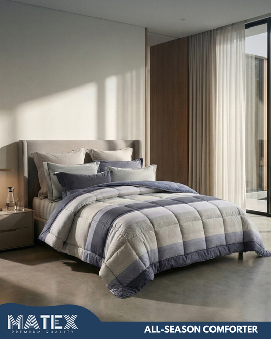Single Size MassimoPalazzo Cotton All-Season Comforter Set