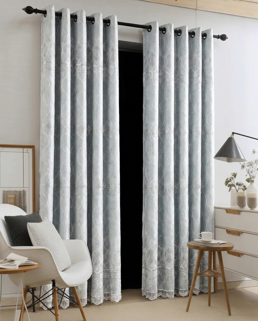 DualLayer – Pearl Grey Curtain Set 140x240cm