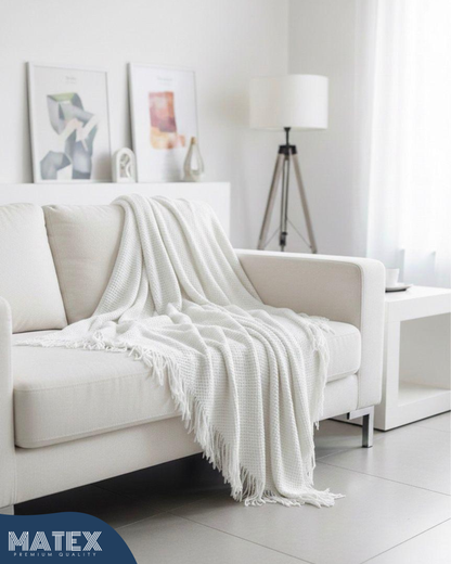 IvoryLoom Knitted Throw Blanket