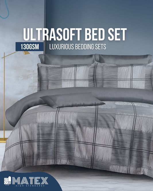 Double size GreyStyle Bed set 130 GSM (4 pcs)