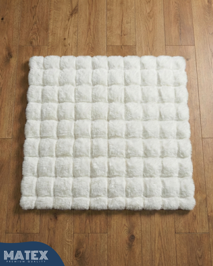 Square Fluffy Furr Premium 3D Bubble Rug 80x80 cm
