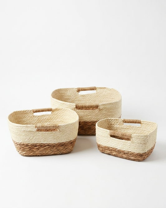 Woven Classy Basket Set Storage