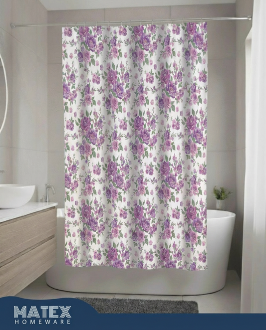 Pattern Flower Terrazo Waterproof Shower Curtain 180x180cm