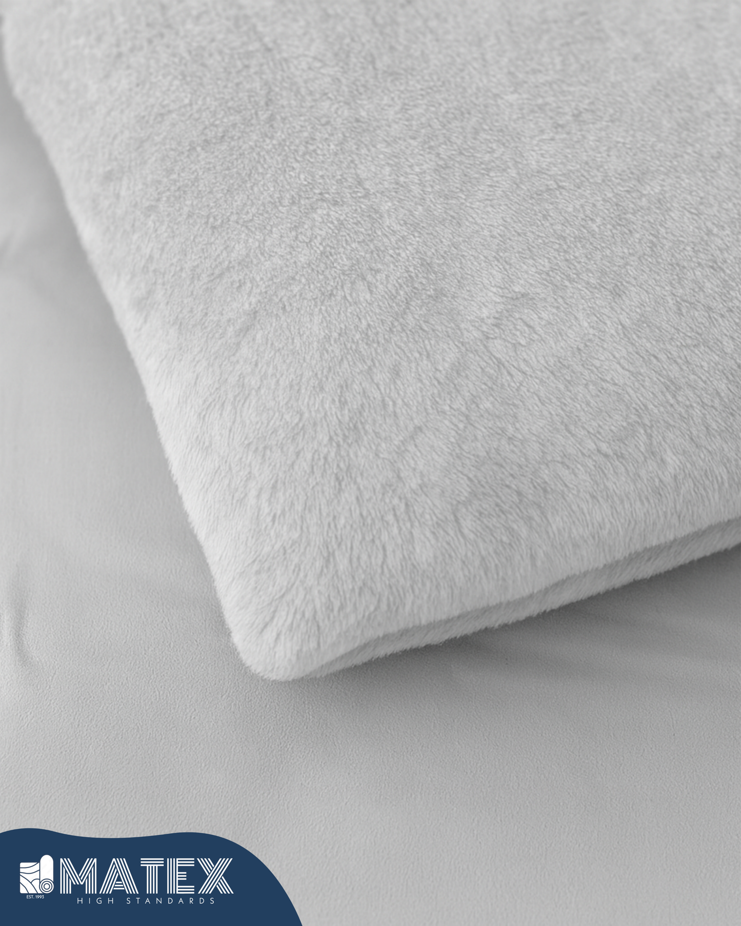 Winter Faux Fur Sherpa Comforter Light Grey