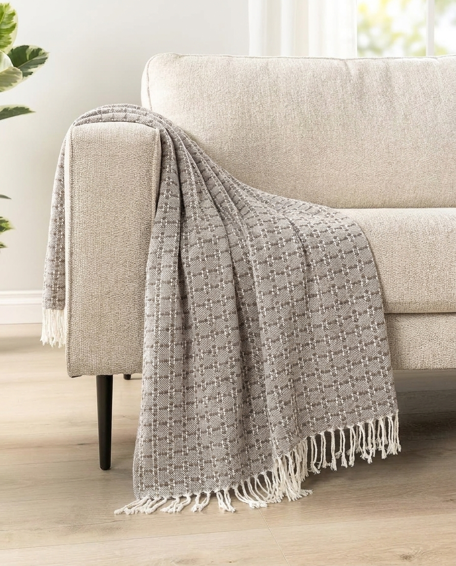 Slate Greige Throw Blanket