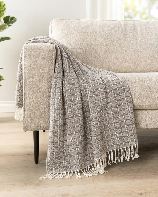 Slate Greige Throw Blanket