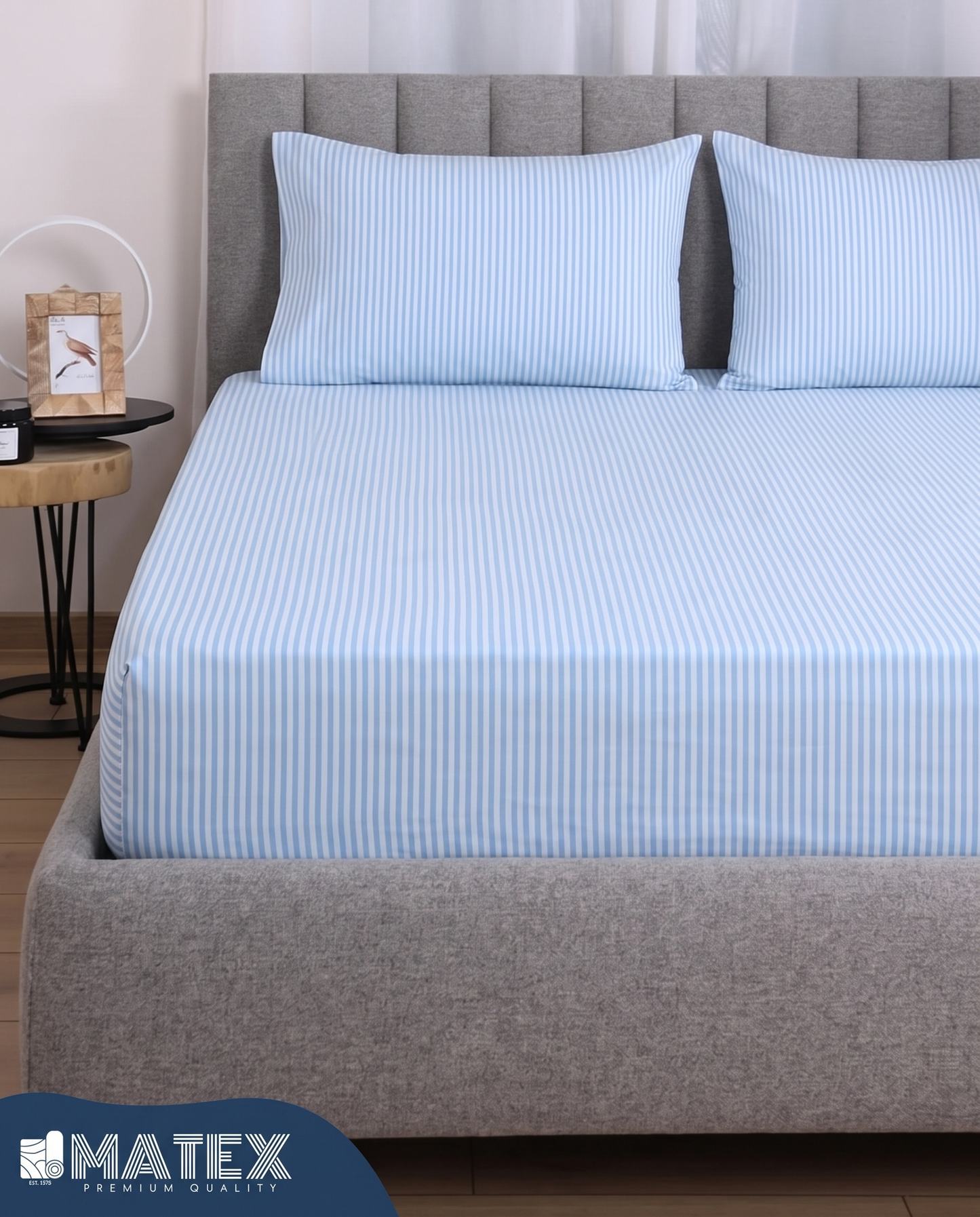 CottonLine™ Sky Stripe Fitted Sheet Set