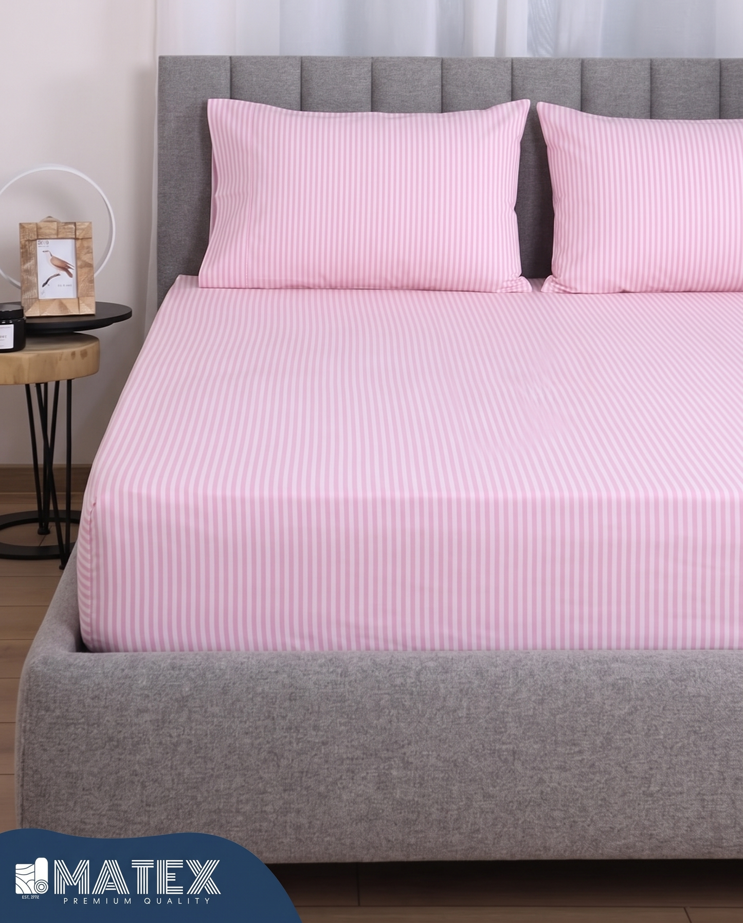 CottonLine™ Blush Stripe Fitted Sheet Set