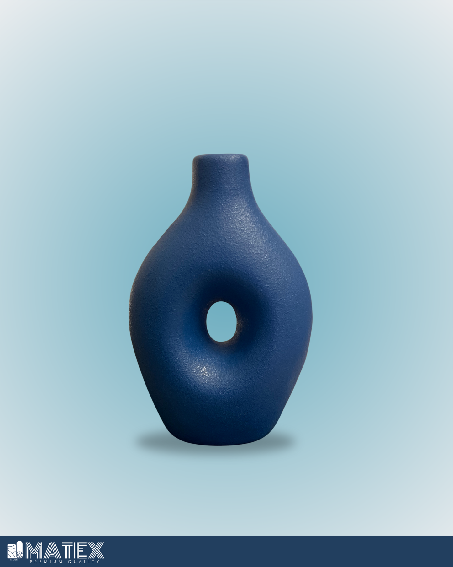 Nordic Navy Blue Bottle Ceramic Vase