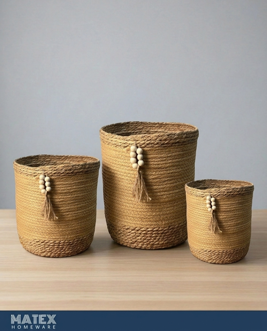 Sahara Tassel Woven Baskets