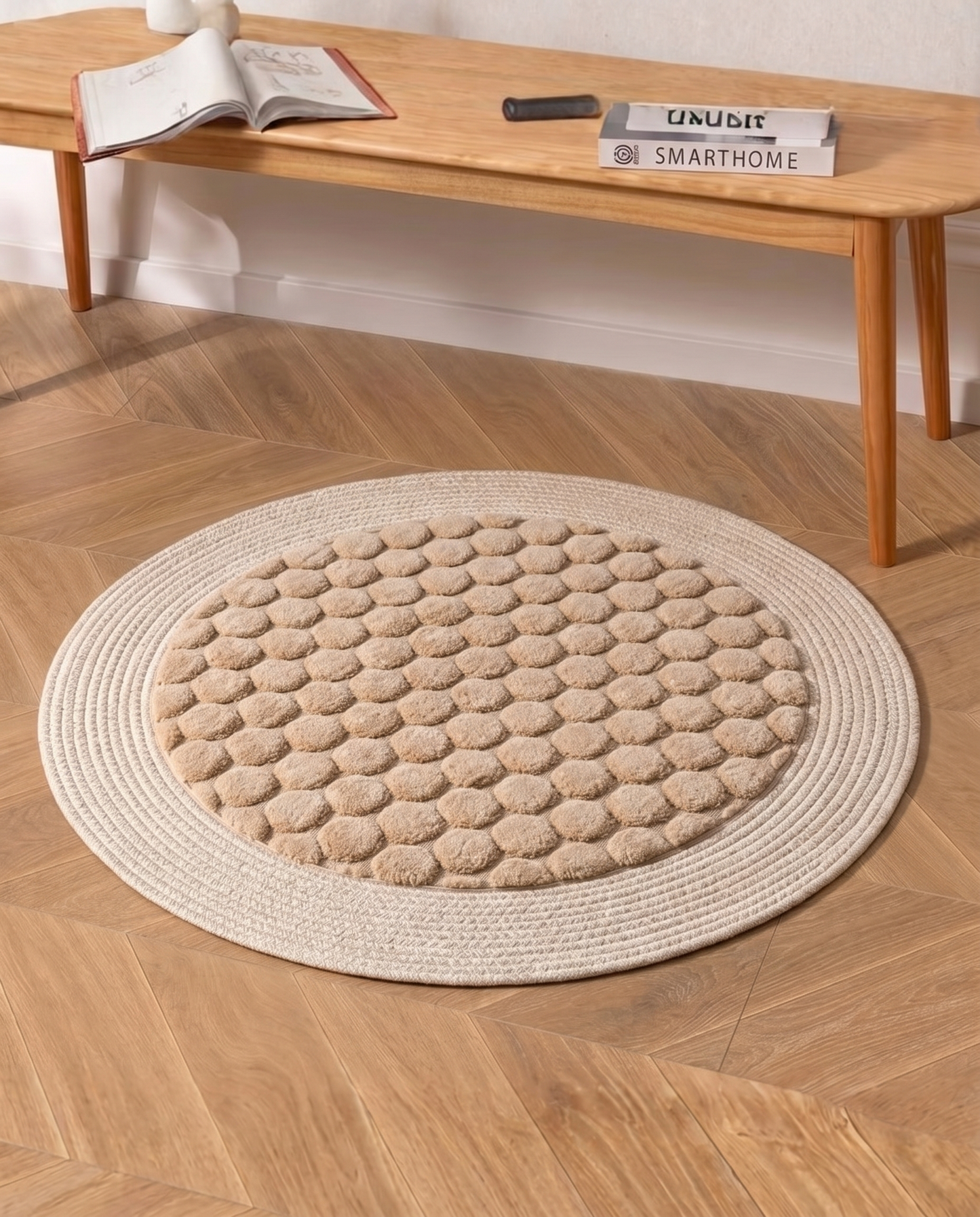 PebbleSoft Round Rug – 75 cm