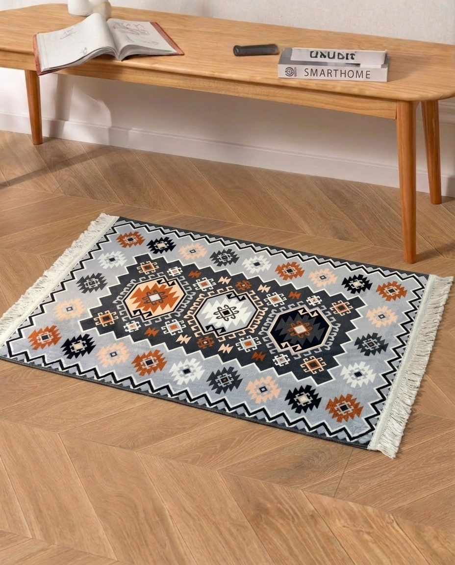 Aztec Ember Rug – 55×80 cm
