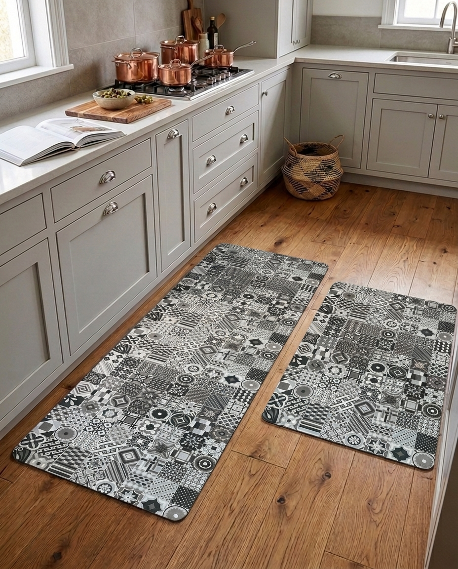 Kitchen Urban Mosaic Rug Set (2pcs)