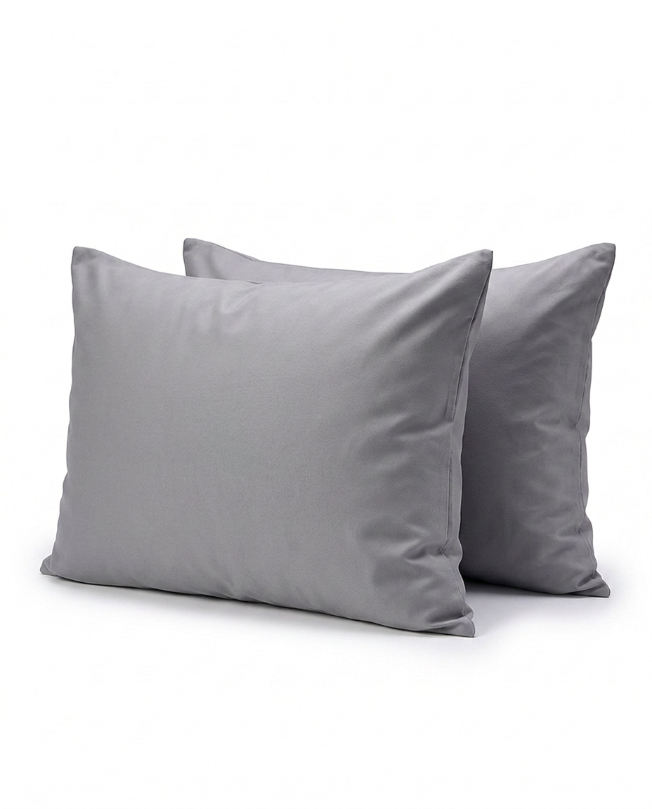 Medium Grey Pillow Cases (2pcs)