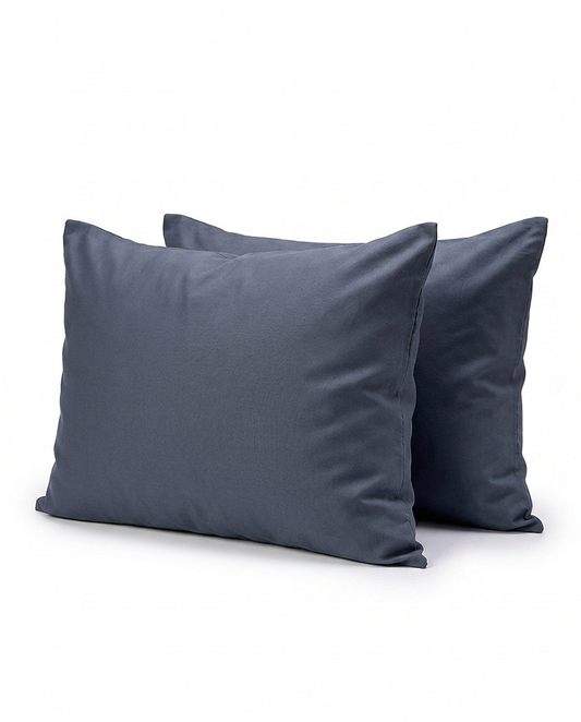 Charcoal Blue Pillow Cases (2pcs)