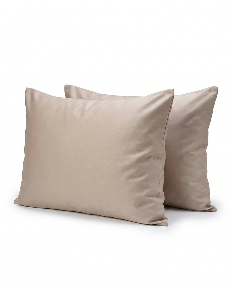Pure Beige Pillow Cases (2pcs)