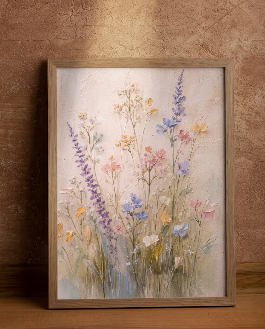 Wood Framed Wall Art – Meadow Whisper
