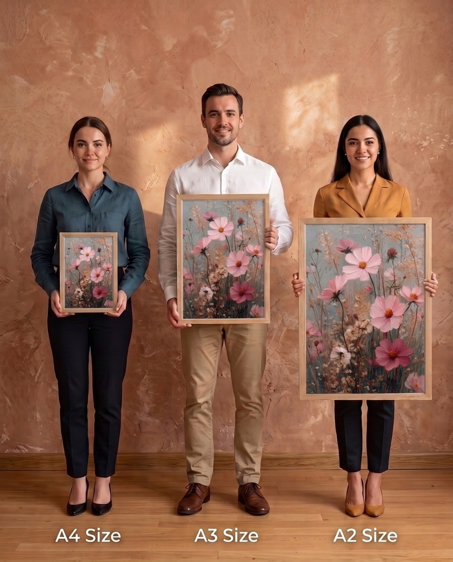 Wood Framed Wall Art – Blush Garden