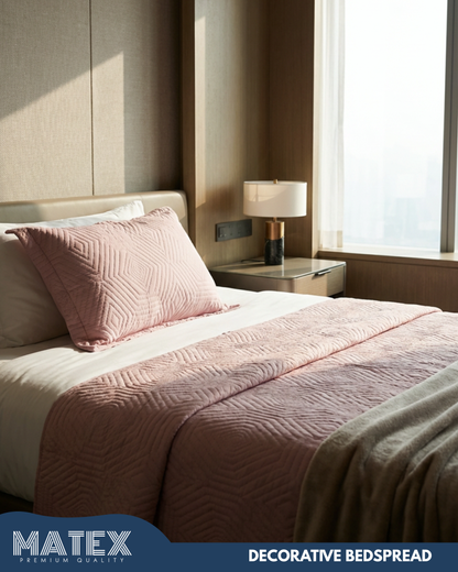 Single size DustyRose Elegance Bedspread (3pcs)