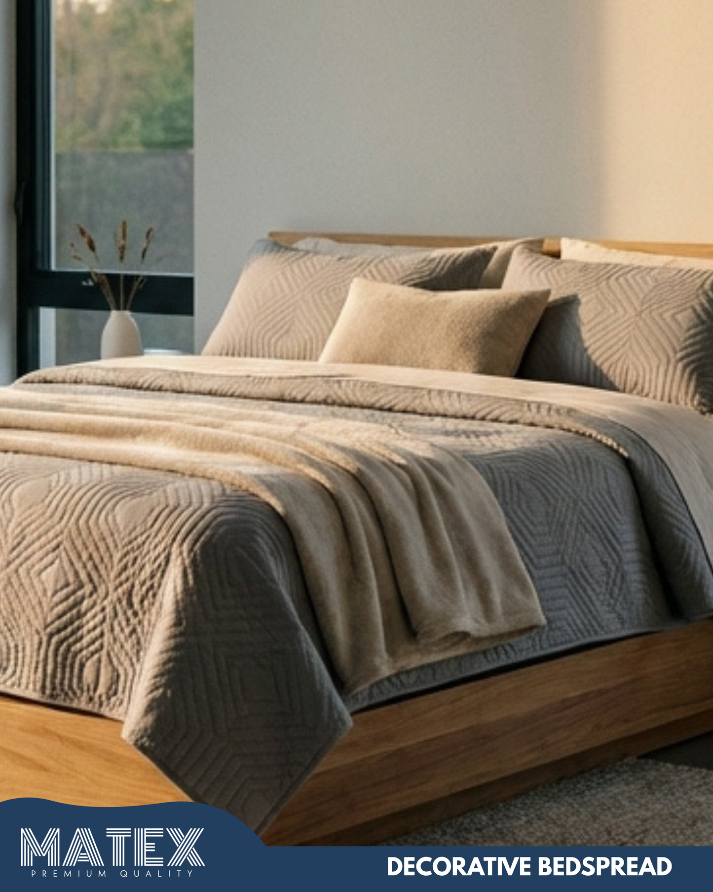 Single size GreyGossip Elegance Bedspread (3pcs)