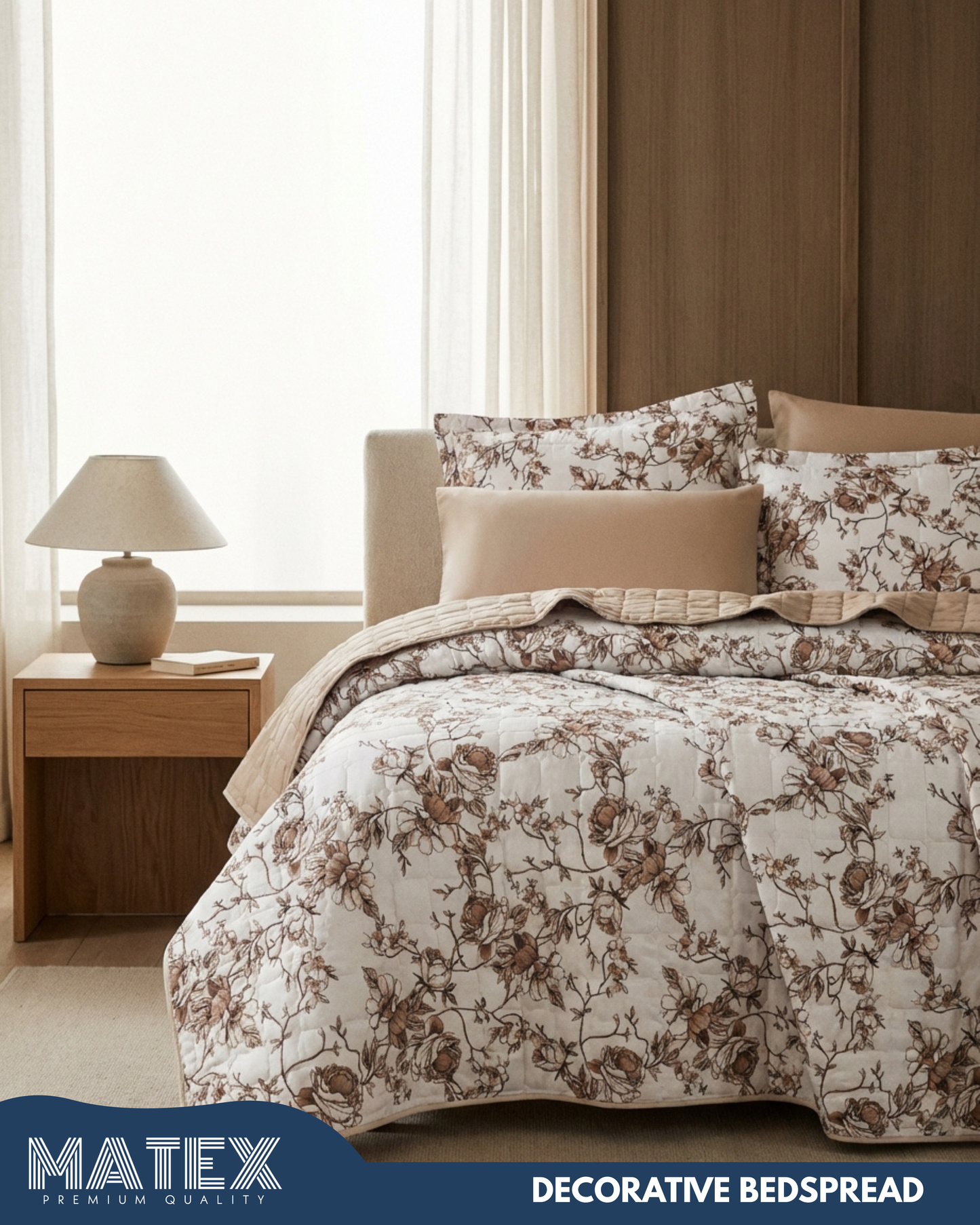 Double size BeigeGarden Bedspread (4pcs)