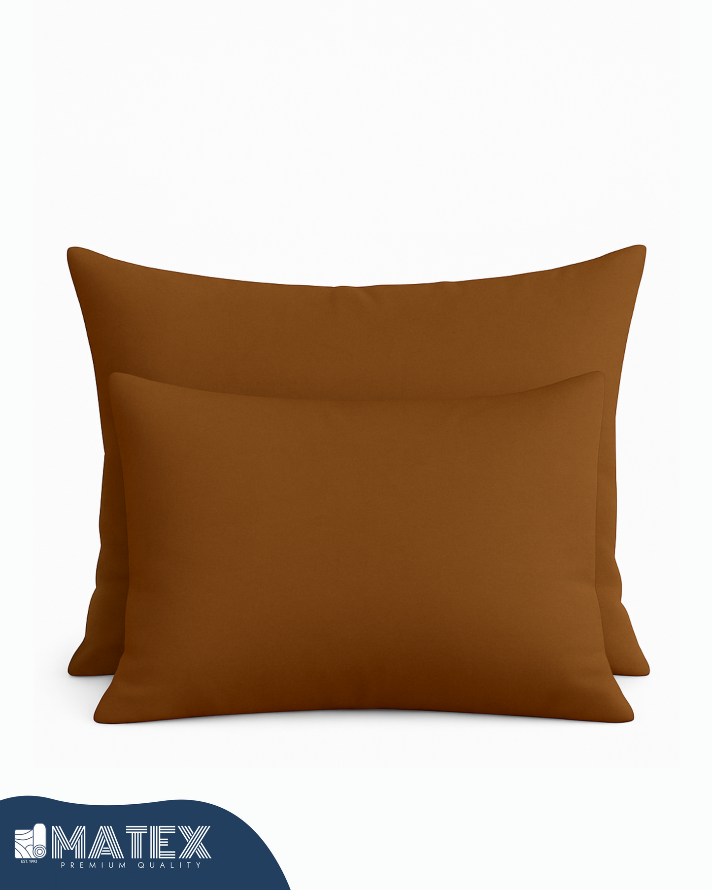 Warm Brown Cotton Pillow Case - Envelope Enclosure - 2 Pack