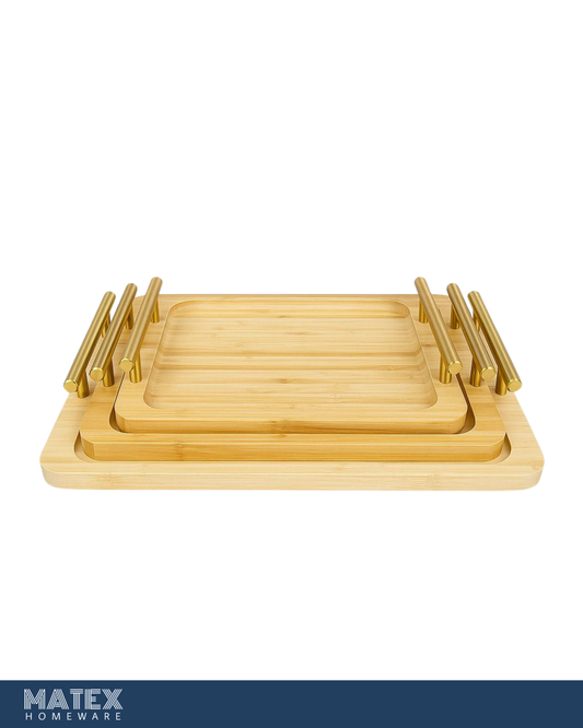 High-Quality Bamboo Wooden Serving Tray