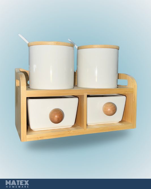 Ceramic Multi-use Stand With Bamboo covers
