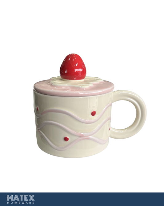 Sweet Slice Ceramic Mug with Lid