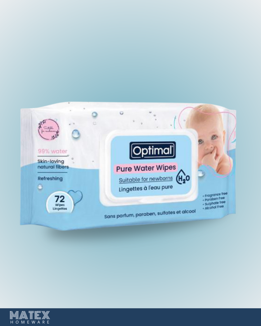 Optimal Baby Pure Water Wipes - 72 Wipes