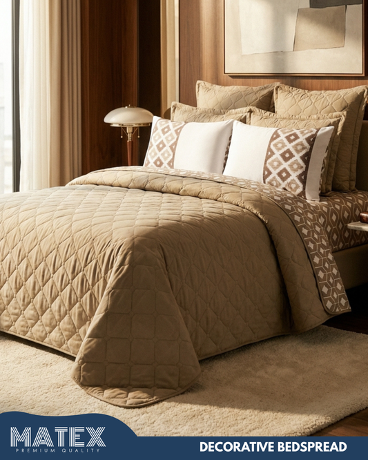 King size Light Beige Soft Haven Bedspread (6pcs)