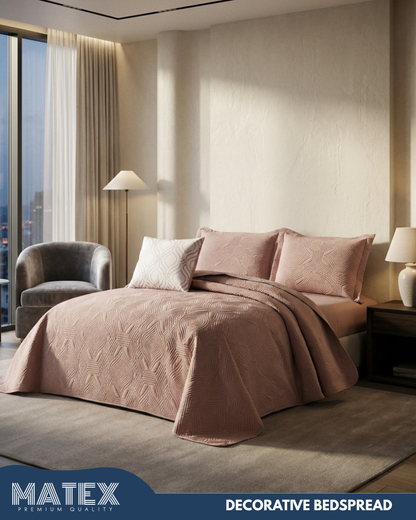 Single size DustyRose Elegance Bedspread (3pcs)
