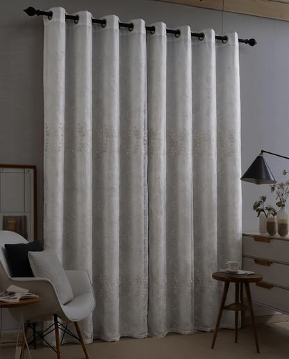 DualLayer – Ivory Vine Curtain Set 140x240cm