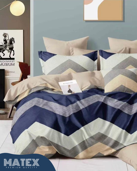 Single size Zii Pattern Bed set 130 GSM (3 pcs)