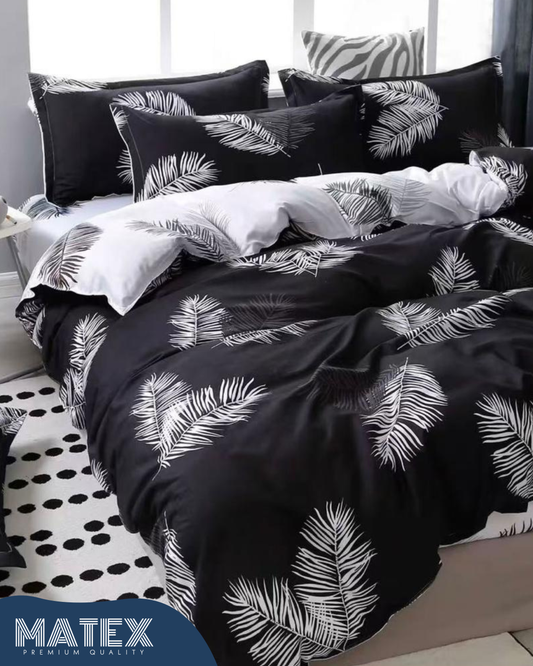 Single size Black Feather Bed set 130 GSM (3 pcs)