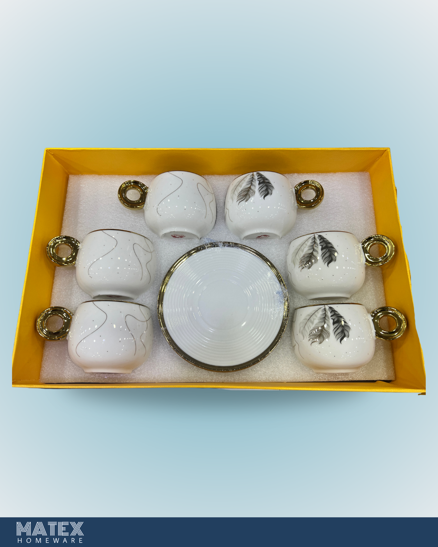 6 PCS Big Cup coffee ceramic pattern