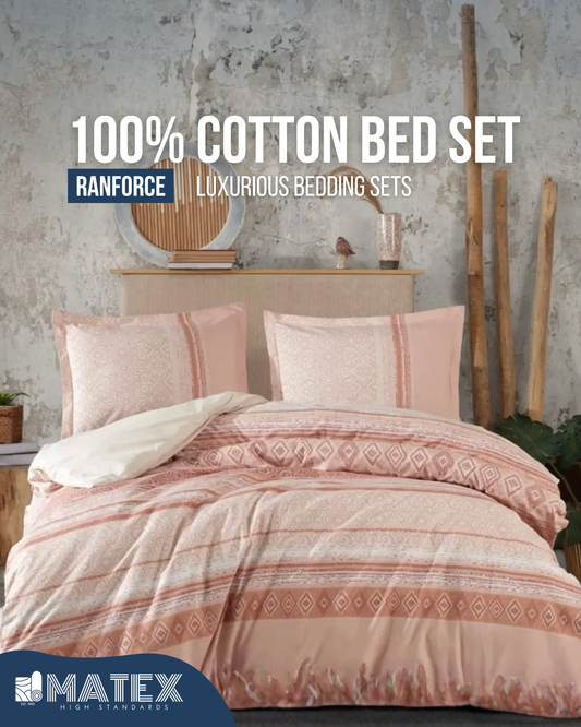 Double Size Ranforce Vintage Nera 100% Cotton Bed Set