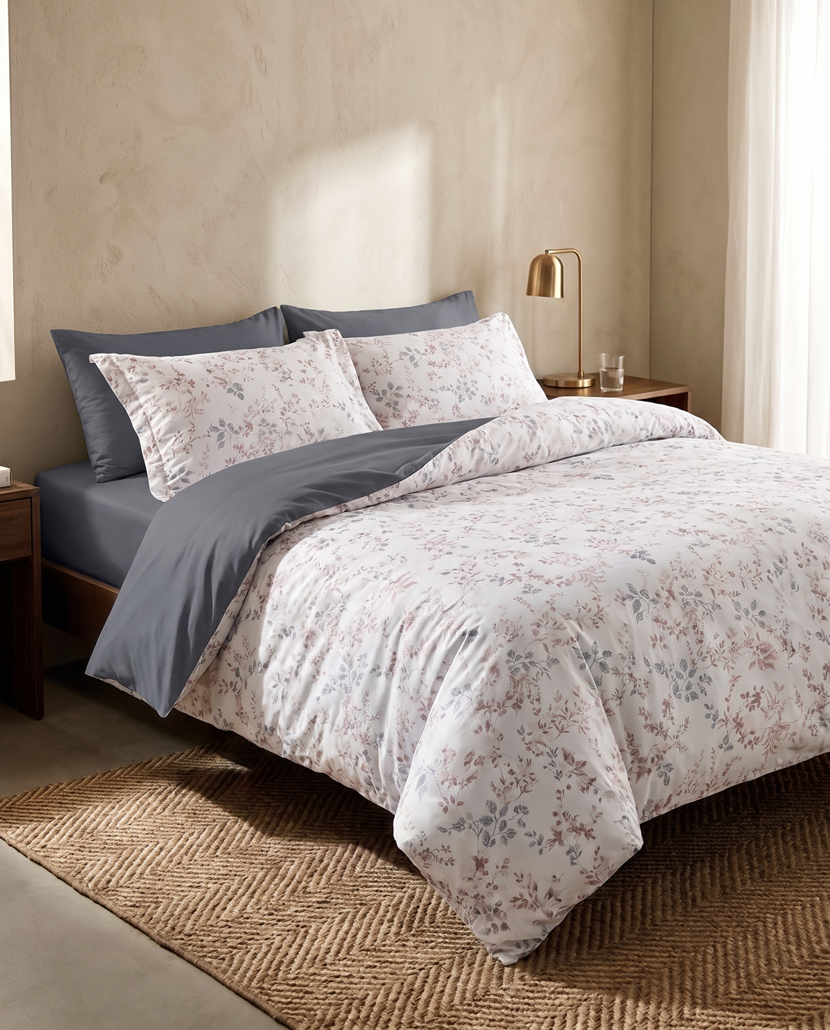 Double Size Dusty Botanica Bed Set Cotton-300TC