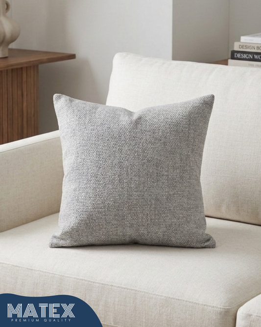 Grey MicroMax Fluffy Cushion with 45cm