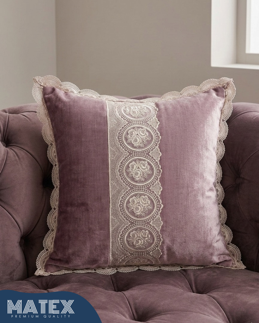Lavender Lace Cushion 50cm