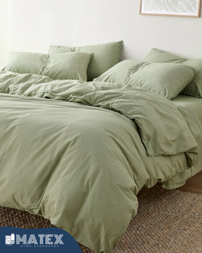 Sage Olive Full Bed Set Cotton 180TC
