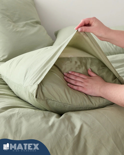 Sage Olive Full Bed Set Cotton 180TC