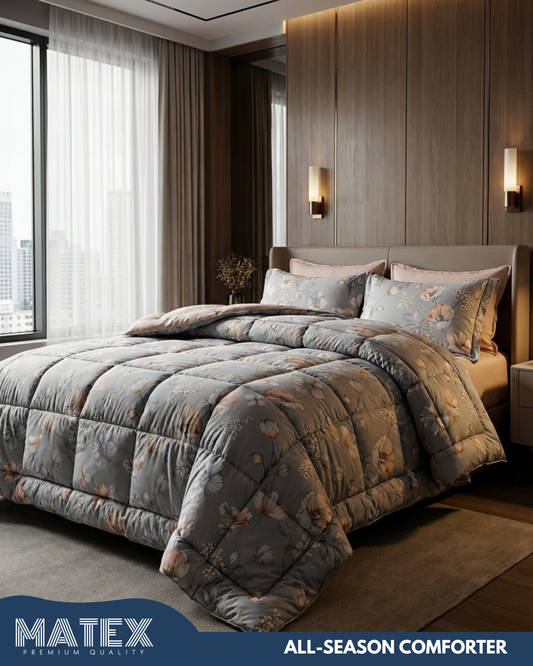 FlowerGarden Cotton All-Season Comforter Set