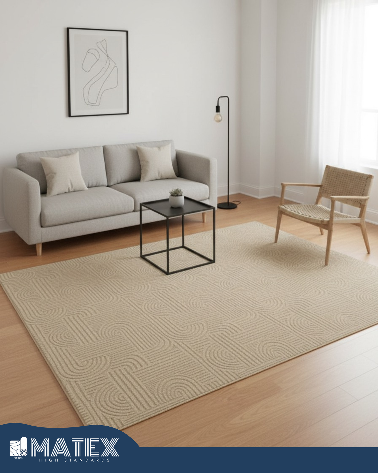 Decorative Boho Carpet - Beige 160x230 cm