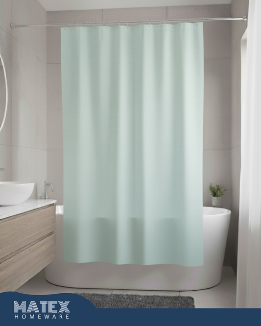 Mint Green Waterproof Shower Curtain 180x180cm