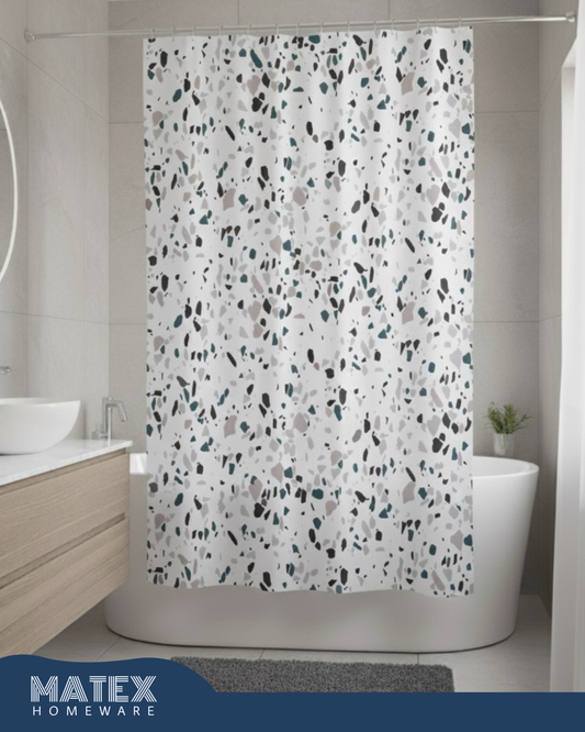 Pattern Terrazzo Waterproof Shower Curtain 180x180cm