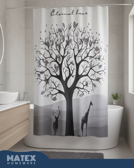 Pattern DeerLove Waterproof Shower Curtain 180x180cm