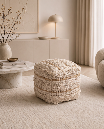 Tassara Ivory Pouf