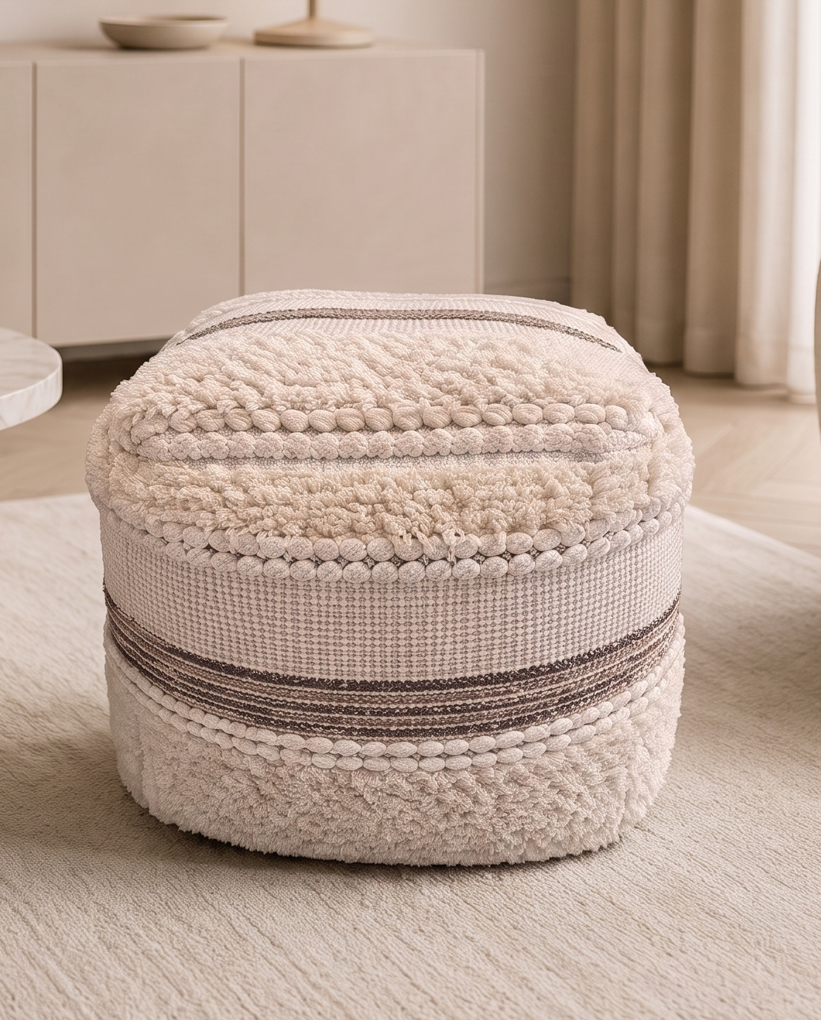 Dune Texture Pouf