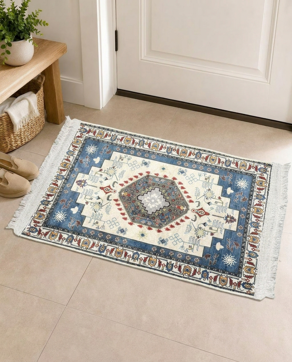 Indigo Nomad Decorative Rug 85x50cm